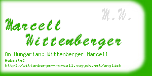 marcell wittenberger business card